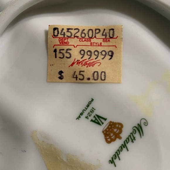 NWT 70’s vintage Mottahedeh shell dish NEVER USED In original Lord & Taylor box - Picture 13 of 16